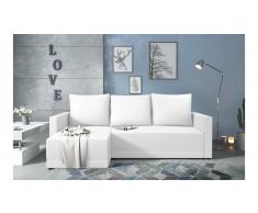 JUSTyou Kaori Ecksofa Weiß Links Kunstleder