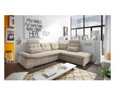 JUSTyou Delaware Ecksofa Rechts Creme