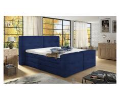 JUSTyou Antonis XL Boxspringbett Dunkelblau 180x200