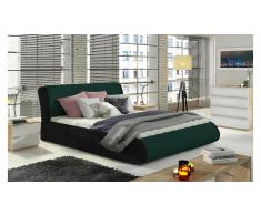 JUSTyou Argia Polsterbett Grün | Schwarz 160x200