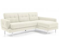 JUSTyou Chayma Echtleder Ecksofa Echtleder MONTEBELLO Creme