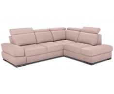 JUSTyou Iness Ecksofa Struktur fein PIK Rosa