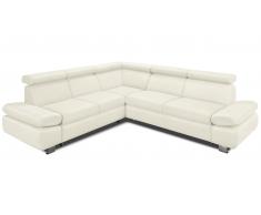 JUSTyou Etiennette Echtleder Ecksofa Echtleder MONTEBELLO Creme