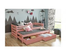 JUSTyou Olaf Funktionsbett Rosa 80x160 cm