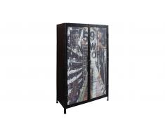 JUSTyou Duane Highboard Schwarz Bunt