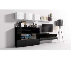 JUSTyou Onyx I C LED Wohnwand Weiß Schwarz