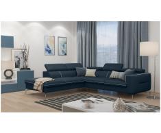 JUSTyou Diogo Ecksofa Blau Kunstleder