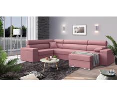 JUSTyou Coretta Wohnlandschaft Rechts Velours AMORE Rosa