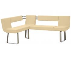 JUSTyou Viklund II Sitzbank Edelstahl Beige