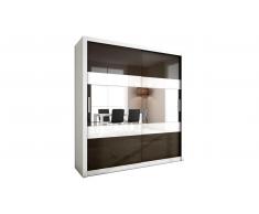JUSTyou Aldo Schwebetürenschrank Weiß Braun