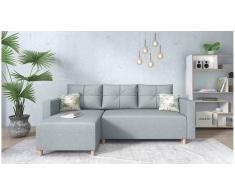 JUSTyou Lamone Ecksofa Strukturstoff Blau Links