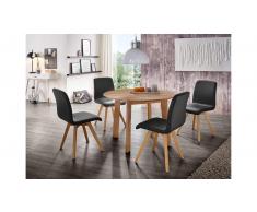 JUSTyou Olafio Essgruppe Massivholz Wildeiche Schwarz