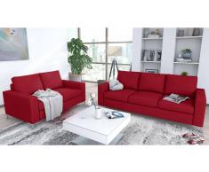 JUSTyou Bertil Polstergarnitur Rot Velours
