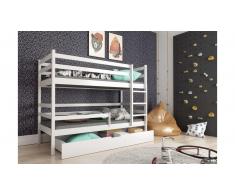JUSTyou Nodi Etagenbett Weiß 80x160 cm