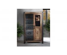 JUSTyou Manar Highboard Sheesham Schwarz