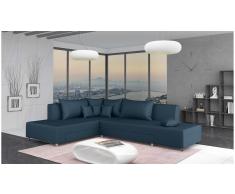 JUSTyou Livia Ecksofa Blau Kunstleder