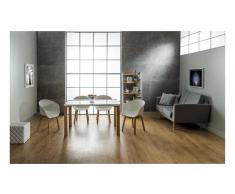 JUSTyou Egon Essgruppe + 4 Stühle Ego Weiß Buche
