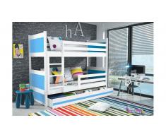 JUSTyou Lora Etagenbett 90x200 cm Weiß Blau