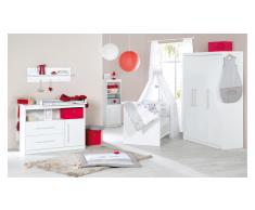JUSTyou Per Kinderzimmer-Set mit Funktionsbett Weiß