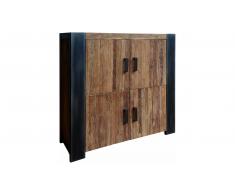 JUSTyou Rico Highboard Teakholz Schwarz