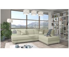 JUSTyou Hekla Ecksofa Rechts Kunstleder Creme