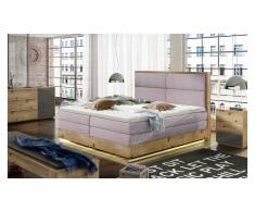 JUSTyou Lefter Led Boxspringbett Helllila 160x200 cm