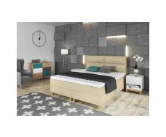 ELESS Igloo Boxspringbett Creme 200x210 cm