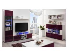 JUSTyou Gordia VII Wohnwand Weiß Violett