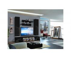 JUSTyou TUBAS D II Wohnwand 180x240x45 Schwarz