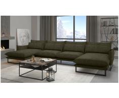 JUSTyou Ezio Wohnlandschaft Echtleder TENNESSEE Graphit