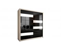 JUSTyou Kika Schwebetürenschrank Esche Schwarz