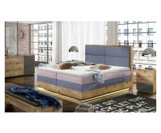 JUSTyou Lefter Led Boxspringbett Dunkellila 180x200 cm