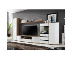 JUSTyou ONTORIO II Wohnwand 180x340x48 San Remo Weiß