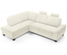 JUSTyou Klarasi Echtleder Ecksofa Echtleder MONTEBELLO Creme