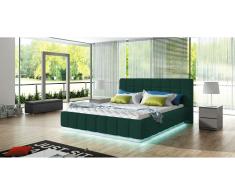 JUSTyou Arete Polsterbett Dunkelgrün 160x200 mit LED