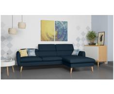 JUSTyou Nuno Ecksofa Blau Kunstleder