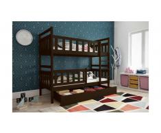 JUSTyou Tobi Etagenbett Wenge 80x185 cm