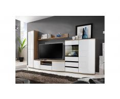JUSTyou ONTORIO I Wohnwand 180x300x48 San Remo Weiß