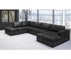 JUSTyou Thunder Wohnlandschaft Kunstleder Grau