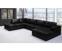 JUSTyou Thunder Wohnlandschaft Kunstleder Schwarz