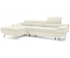 JUSTyou Josce Echtleder Ecksofa Echtleder MONTEBELLO Creme