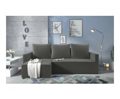 JUSTyou Kaori Ecksofa Grau Links Velours