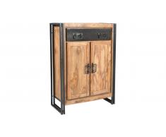 JUSTyou Manar Highboard Sheesham Schwarz