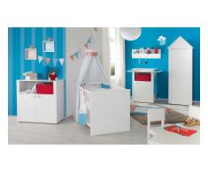 JUSTyou Niklas Kinderzimmer-Set mit Funktionsbett Weiß