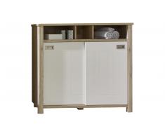 JUSTyou Sittwe Unterschrank Weiß Matt | Sanremo Eiche