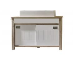 JUSTyou Sittwe Unterschrank Sanremo Eiche | Weiß Matt