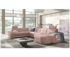 JUSTyou Bruna Ecksofa Rosa Rechts Velours