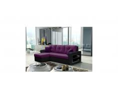 JUSTyou Forte Ecksofa 142x239x93 cm Schwarz Violett