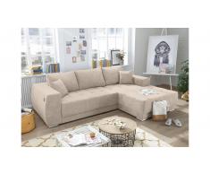 JUSTyou Ohio Ecksofa Rechts Latte