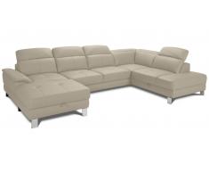JUSTyou Kelyan Echtleder Wohnlandschaft Echtleder MONTEBELLO Latte